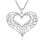 Large heart shaped necklace Silver nz