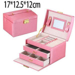 Large Jewellery Box With Mirror Pink nz