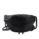 Large vegan leather bum bag Black nz