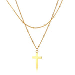 Layered Gold cross necklace nz