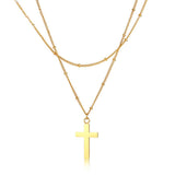 Layered Gold cross necklace nz