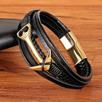 Leather anchor bracelet nz