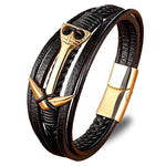 Leather anchor bracelet nz