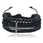 Leather bracelet with cross nz