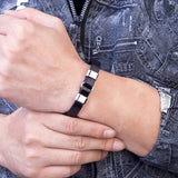 Leather bracelet with silver knot nz
