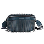 Leather bum bag women Dark blue nz