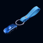 Leather car key holder Blue nz