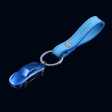 Leather car key holder Blue nz