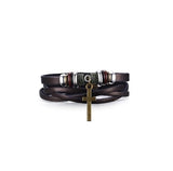 Leather cross bracelet nz