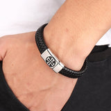 Leather iron cross bracelet nz