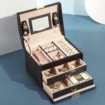 Leather Jewellery Box Black nz