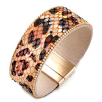 Leopard leather bracelet 17 19 cm nz