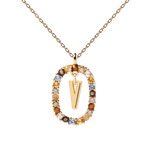 Letter V necklace nz