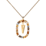Letter V necklace nz