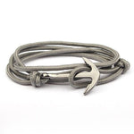 Light grey anchor bracelet Grey nz
