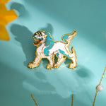 Lion brooch White nz