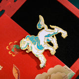 Lion brooch White nz