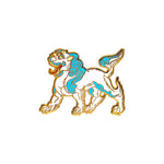 Lion brooch White nz
