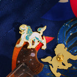 Lion brooch White nz