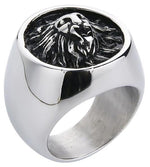 Lion head forged steel ring 54.5 mm nz