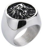 Lion head forged steel ring 54.5 mm nz