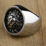 Lion head forged steel ring nz
