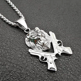 Lion Pendant Crossed Swords nz