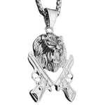 Lion Pendant Crossed Swords nz