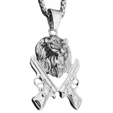 Lion Pendant Crossed Swords nz