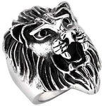 Lion stainless steel ring 54 mm nz