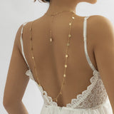 Long back necklace Gold nz