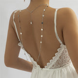 Long back necklace Silver nz