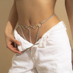 Long chain belt Silver nz