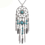 Long dreamcatcher necklace Silver nz