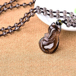 Lucky fox obsidian necklace pearl nz