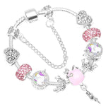 Lucky unicorn bracelet Pink / 16 cm / Stainless steel nz