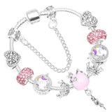 Lucky unicorn bracelet Pink / 16 cm / Stainless steel nz