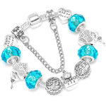 Lucky unicorn bracelet Turquoise heart / 16 cm / Stainless steel nz