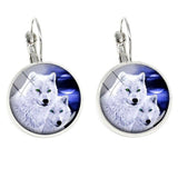 Lucky wolf earrings White nz