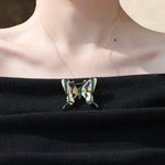 Luxurious Sapphire butterfly necklace nz