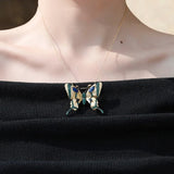 Luxurious Sapphire butterfly necklace nz