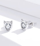Luxury cat zirconia earrings nz