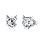 Luxury cat zirconia earrings nz