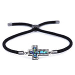 Luxury cross bracelet Black nz