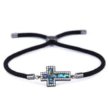 Luxury cross bracelet Black nz