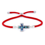 Luxury cross bracelet Red / silver nz