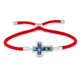 Luxury cross bracelet Red / silver nz