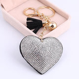 Luxury heart keyring Black nz