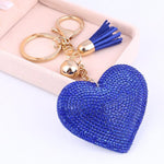 Luxury heart keyring Blue nz