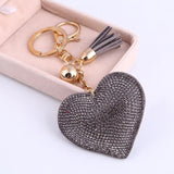 Luxury heart keyring Brown nz